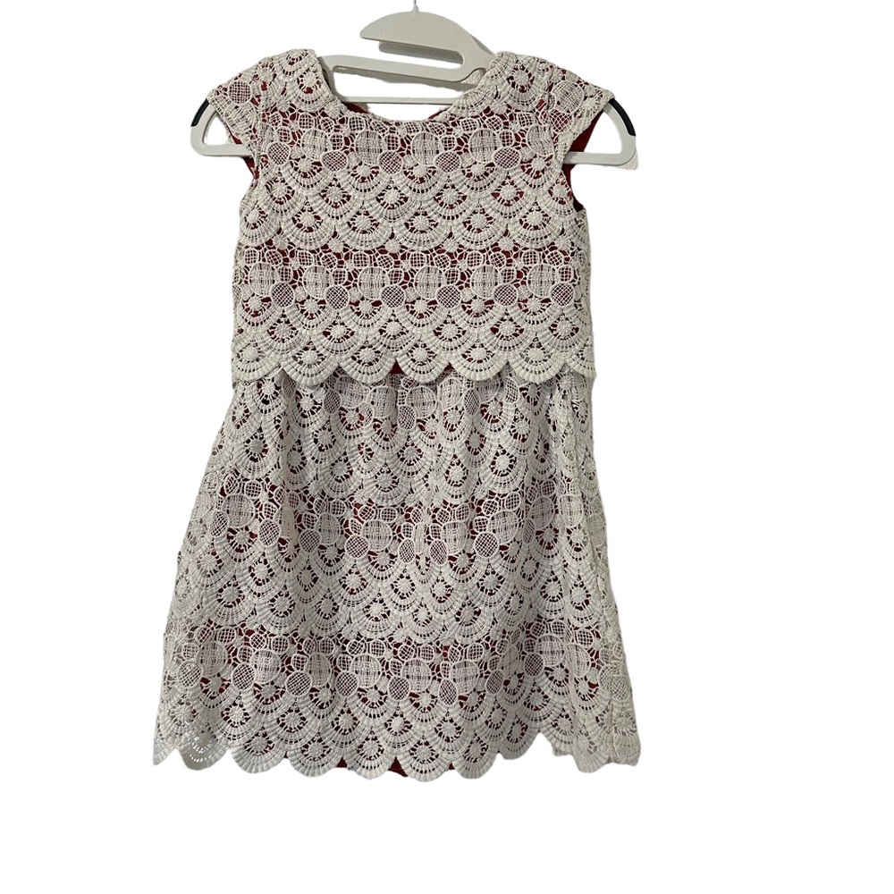 Zara Girls Lace Overlay Dress Size 9 10 Special Occasion Boho Elegant‎